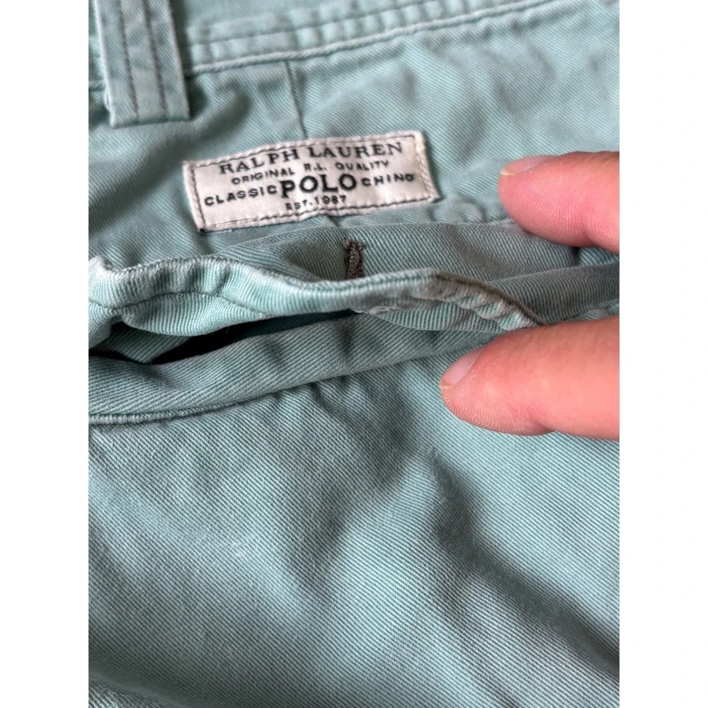 Polo Ralph Lauren Mens 42 Green Cotton Cargo Shorts Classic Fit Seafoam Utility
